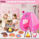 Camping Set Toys with Pop up Tent Pretend Play Indoor Outdoor Camping Playset,Christmas Birthday Gifts for Toddlers Kids Girls 3-5 Years Old by TinyTreasures Baby Boutique