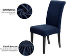 Joccun Chair Covers for Dining Room Set of 6,Dining Chair Slipcovers Stretch Dining Room Chair Covers Seat Protector,Washable Parsons Chair Cover for Home,Hotel,Banquet(Navy,6 Pack) by CozyNest Decor