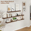 Heimlove 48 Inch Floating Shelves for Wall 8 Inch Deep Walnut Shelves Set of 2,Wall Mounted Rustic Wood Long Floating Shelf，Large Display & Storage Shelf with Invisible Brackets by CozyNest Decor