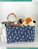FANKANG Storage Basket,Nursery Hamper Canvas Laundry Basket Foldable with Waterproof PE Coating Storage, Office, Bedroom, Clothes,Toys (Rec-Sailboat) by TinyTreasures Baby Boutique