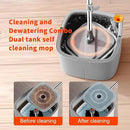 KZKR Spin Mop and Bucket Set with Self Separation Dirty and Clean Water System, Self Wringing 360° Rotating Square Mop Head for Home Floors Cleaning (1.0 Mop and Bucket Set (14 Pads)) by CozyNest Decor