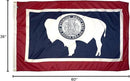 FlagSource Wyoming Nylon State Flag, Made in the USA, 3x5' by GreenHaven Gardens