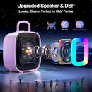 Kinglucky Karaoke Machine for Kids Girls Ages 3-12 with 2 Light-Up Microphones, Bigger Size Yet Portable Bluetooth Speaker with Voice Effects for Birthday, Family Fun & Party (Purple) by TinyTreasures Baby Boutique
