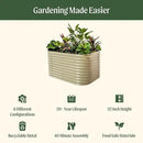 Vego garden 32" Extra Tall Raised Garden Bed Kits, 6 in 1 Modular Raised Planter Box for Vegetables Flowers Fruits Oval Metal Raised Garden-Olive Green by CozyNest Decor