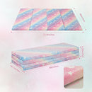 MeMoreCool Kids Floor Futon Mattress Large 6x4 FT, Thicken Foam Tatami Mattress for Children Play Area, Foldable Sleeping Pad Crawling Tatami Mat for Playroom, Rainbow Unicorn by TinyTreasures Baby Boutique
