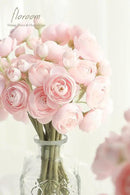 Floroom Ranunculus Artificial Flowers 18 Pcs Blush Faux Silk Mini Ranunculus Bulk Fake Wedding Filler Flowers for DIY Pink Bouquets, Centerpieces, Bridal Shower Decorations & Arrangements by CozyNest Decor