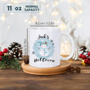 Custom Hot Cocoa Mugs Personalized Christmas Coffee Mugs with Name Customized Hot Chocolate Mug for Kids 11 oz Winter Holiday Cups Xmas Snowman Reindeer Mug Christmas Gifts for Family Boys Girls by TinyTreasures Baby Boutique