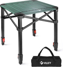 VILLEY Folding Camping Square Table with Carry Bag, Lightweight Aluminum Adjustable Square Table for Outdoor, Camping, Picnic, Backyards, BBQ (S) by GreenHaven Gardens