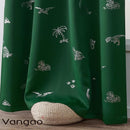 Vangao Kids Curtains Green Blackout Dinosaur Curtains for Boys Kids Nursery Girls Room Silver Dino Foil Print Thermal Insulated Drapes Grommet Top Window Treatments 63 Inches Length 2 Panels by TinyTreasures Baby Boutique
