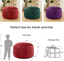 Bean Bag Chairs for Adults - Memory Foam Furniture BeanBag Chair - Kids/Teens Sofa with Soft Micro Fiber Cover - Round Fluffy Couch for Living Room Bedroom College Dorm - 3 ft, Red by CozyNest Decor