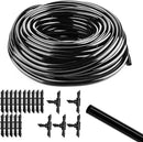 Drip Irrigation Tubing 100 Feet 1/4 drip Irrigation Drip Line Irrigation Hose with 5 Pcs 4/7 Drip Irrigation Tees, 15 Pcs 4/7 Straight, Drip Irrigation Kit (100FT) by GreenHaven Gardens