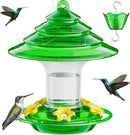 Birdream Hummingbird Feeder for Outdoors Hanging, 20oz Hummingbird Feeders with 5 Bee Guard Feeding Ports & Built-in Ant Moat Brush Leak-Proof for Outside Gifts for Women - Green by GreenHaven Gardens