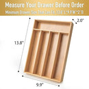 Silverware Organizer Kitchen Drawer Organizer Utensil Organizer Bamboo Silverware Holder Cutlery Organizer in Drawer Flatware Organizer Tray(5 slots, Natural by CozyNest Decor