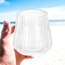 24 Pack Ribbed Origami Ripple Plastic Glasses, 12-9 Ounce Stemless Champagne Flutes & 12-12 Ounce Cups, BPA-Free Disposable Shatterproof Toasting Glasses for Weddings, Bars, and Events (Clear) by CozyNest Decor