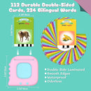 Pocket Speech Therapy Toys for 1 2 3 4 5 Years, Bilingual Spanish English 224 Sight Words Toddler Flash Cards Preschool Learning materialsToy, Montessori Autism Sensory Toys, Birthday Gifts for Girls by TinyTreasures Baby Boutique