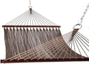 Lazy Daze Hammocks 10.5 FT Double 2 Person Caribbean Rope Hammock, Hand Woven Polyester Hammock with Spreader Bars for Outdoor Backyard Patio Poolside, 450 LBS Capacity, Brown by GreenHaven Gardens