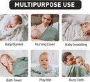 GLLQUEN BABY 2-Pack Muslin Swaddle Blankets for Unisex, Baby Swaddle Blanket for Boys and Girls, Soft Breathable Receiving Blankets Neutral, Newborn Essentials, Registry & Gift, 40 x 38 inches by TinyTreasures Baby Boutique