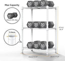 450 lbs Wire Storage Shelving 3-Tier Utility Shelving Unit Steel Organizer Wire Rack for Home,Kitchen,Office,White (11.8" D x 17.7" W x 26.4" H) by CozyNest Decor