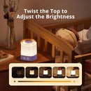 Lyridz LED Nursery Night Light with Clock, Portable Breastfeeding Night Lamp for Baby, Remote Control, 4000mAh Rechargeable Battery, Dimmable, 3 Color Temperature by TinyTreasures Baby Boutique
