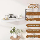 Fun Memories 30 Inch Floating Shelves White, 12 Inch Deep Floating Shelf for Books, 30 x 12 x 2 Deep & Thicked Wall Shelves for Bathroom, Living Room, Kitchen, Set of 1 by CozyNest Decor
