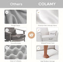 COLAMY Swivel Recliner Chair with Footrest, Rocker Glider Chair High Back with Double-Layer Cushion, Rocker Recliner for Nursery & Living Room, Bedroom, White by TinyTreasures Baby Boutique