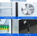 BODEGACOOLER Commercial Beverage Refrigerator Glass Door,18.1 Cu.Ft Commercial Display Merchandiser Fridge,Upright Display Bar Cooler with Soft LED Light,Adjustable Shelves,Aluminum Door,Black by CozyNest Decor