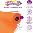 Colorations Arts and Crafts Paper Roll - Orange, Dual Surface, Finger Paints, Painting, Watercolors, Acrylic Paints, Wall Art, Bulletin Board Paper, Kids Crafts (Item