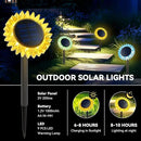 Solar Outdoor Garden Lights, 6 Pack Sunflower LED Ground&Wall 2-in-1 IP67 Waterproof Decorative Light for Yard Landscape Pathway Patio Walkway Backyard Decor (Warm White) by GreenHaven Gardens