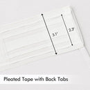 MIULEE Pure White Back Tab Light Blocking Curtains 63 Inch Length 2 Panels Set for Living Room Bedroom Privacy, Rod Pocket/Pinch Pleat Thermal Insulated Room Darkening Pleated Blackout Drapes by TinyTreasures Baby Boutique