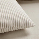 Fancy Homi 2 Packs Cream Lumbar Decorative Throw Pillow Covers 16x32 Inch for Living Room Couch Bed Sofa, Rustic Farmhouse Boho Home Decor, Soft Striped Corduroy Rectangle Accent Cushion Case 40x80 cm by CozyNest Decor