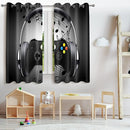 Jekeno Game Controller Blackout Curtains for Kids Boys Bedroom Black Grey Headphones Musical Notes Gamer Gaming Video Games Gamepad Decor Room Darkening Grommet Window Drapes 2 Panel Set, 42"x63" by TinyTreasures Baby Boutique
