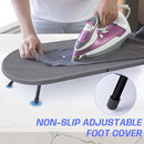 Tabletop Ironing Board with Iron Rest, Metal Mesh Panel Mini Ironing Board with Heat Resistant Cover, Portable Small Iron Board Foldable for Dorms, Apartment and Travel, 32" x12'', Black by CozyNest Decor
