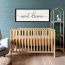Sweet Dreams Wall Decor Above Bed 40''×15'' Master Bedroom Large Sweet Dreams Sign Farmhouse Wall Decor Guest Room Wood Rustic Framed Over Bed Wall Art Hanging Decoration (Black) by CozyNest Decor