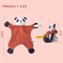 Organic Cotton Stuffed Animal Rattle Baby Toys, Organic Panda Cuddle Cloth & Organic Panda Activity Ring Plush Toy Set for Newborns Infant Boys Girls, 2 PCS by TinyTreasures Baby Boutique