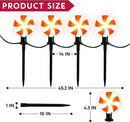 Joiedomi Set of 14 Christmas Lollipop Pathway Lights Outdoor with Stakes and Clips, 14.3 FT Plug in Peppermint Walkway String Lights for Christmas Decoration, Yard, Pluggable, Hangable, Waterproof by GreenHaven Gardens