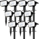 nipify 10 Pack Solar Lights Outdoor Waterproof, 3 Modes Motion Sensor Spot Lights,Solar Powered Spotlights 2-in-1 Auto On/Off Landscape Lighting for Outside Yard Wall Garden, Cool White by GreenHaven Gardens