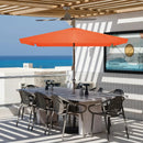 JEAREY 6.6 FT x 10 FT Rectangular Patio Umbrellas Outdoor Large Market Umbrella Pool w/Tilt & Crank Lift System 6 Sturdy Ribs UV Protection Waterproof Sunproof Orange by GreenHaven Gardens