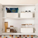 3 Pack Small Storage Baskets for Organizing, Cute Woven Decorative Gift Baskets for Shelves, Mini Closet Organizer Bins with Handles, 11.81''Lx7.87''Wx4.72''H-White by CozyNest Decor
