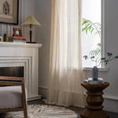 Sutuo Home Boho Curtain Crochet Lace Semi-Sheer Florals Hollow Knitted Handmade Tassels, Rod Pocket Window Treatment Vintage Rustic Farmhouse Drapes for Living Bedroom, 1 Panel 59" W x 63" L, Beige by CozyNest Decor