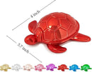 Small Sea Turtle Statue 4 inch Shiny Red Accent Knick Knacks Paperweight for Bathroom Home Office Shelf Desk Table Decor, Cute Sea Turtle Gifts for Women by CozyNest Decor