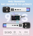 Wireless Microphones, Microphone with One-to-One Chip Connection and LED Lights, 40H Duration, 200FT Range Receiving, Volume Control Karaoke Microphone for Singing, Speech, Home Party, YouTube/TikTok by TinyTreasures Baby Boutique