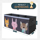 Extra Large Toy Storage Organizer with Lid - Sturdy, Collapsible Toy Chest Storage Box with Cute Design - Toys Bin with Dividers for Kids, Boys, Girls, Nursery, Bedroom, Play room 37"x16"x14" by CozyNest Decor