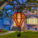 pearlstar Solar Hot Air Balloon Lantern with Flame Light Outdoor Hanging Solar Powered Lights Woven Solar Lantern Waterproof for Patio Yard Farmhouse Garden Wedding Holiday Decoration by GreenHaven Gardens