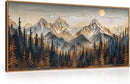 Celestdeco Wood Mountain Framed Canvas Wall Art Set, Pine Trees Wall Painting, Ridge Scenery Wall Decor, Natural Sun Landscape Art Print for Living Room, Bedroom, Dining Room, Office - 20"x40"x1 by CozyNest Decor