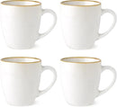 GBHOME Ceramic Coffee Mugs Set of 4, 12oz Stoneware Coffee Mugs Set For Dad Mom Women MEN, Light Weight Ceramic Coffee Cups for Latte/Tea/Beer/Hot Cocoa, Dishwasher & Microwave Safe by CozyNest Decor