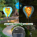 Hot Air Balloon Solar Lantern - Stained Glass Lantern with Simulated Flickering Flame, Outdoor Hanging Yard Light Waterproof IP65 & Weather Resistant for Garden Patio Lawn Porch Decor Gfit by GreenHaven Gardens