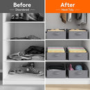 Lifewit Storage Baskets for Shelves, 6 Packs Non-woven Fabric Trapezoid Closet Organizer Bins with Handles, Foldable Clothing Containers Box for Clothes, Toy, Towel, Book, DVD, Hats, Small-Grey by TinyTreasures Baby Boutique