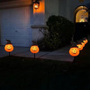 Halloween Decorations Wizard Hat Pumpkin Outdoor String Lights, 4 Pack Halloween Pumpkin Hat Pathway Marker Stake Lights with 4 C7 LED Bulbs for Outdoor Halloween Party Garden Garden Lawn Walkway by GreenHaven Gardens