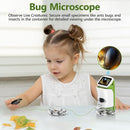 Detachable Kids Handheld Microscope Miniscope - 4K 2.0" HD Screen, 1000X Digital Pocket Toy Microscopes for Boys & Girls Ages 4-12 - Portable Science Stem Kit with Slides Set, 32G Card & EVA Case by TinyTreasures Baby Boutique