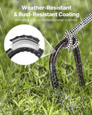 VEVOR Rebar Stakes, 16-Inch, Heavy-Duty 0.4 in Diameter J Hook, Galvanized Steel Ground Anchors with Chisel Point End & Rust-Resistant Coating, for Gardening Support, Fence, Camping Tents (24-Pack) by CozyNest Decor